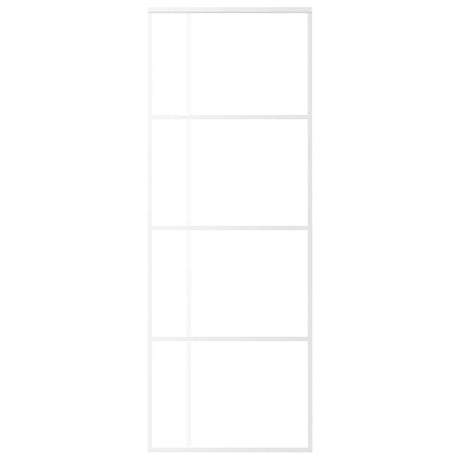 Vidaxl schuifdeur 76x205 cm esg-glas en aluminium wit