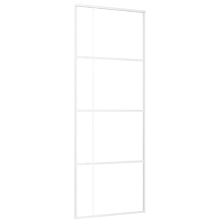Vidaxl schuifdeur 76x205 cm mat esg-glas en aluminium wit