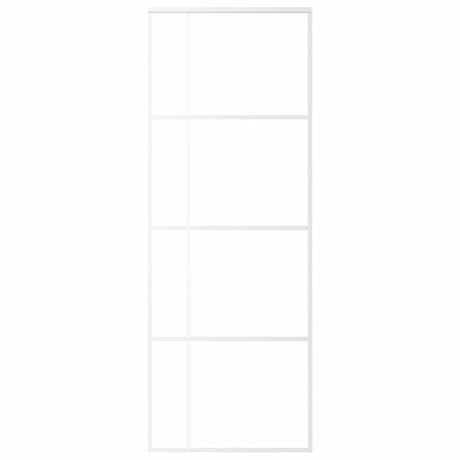 Vidaxl schuifdeur 76x205 cm mat esg-glas en aluminium wit