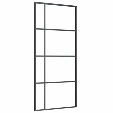 Vidaxl schuifdeur 90x205 cm esg-glas en aluminium zwart