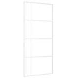 Vidaxl schuifdeur 90x205 cm esg-glas en aluminium wit
