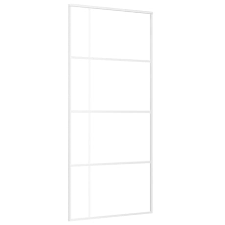 Vidaxl schuifdeur 90x205 cm esg-glas en aluminium wit