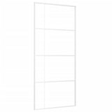 Vidaxl schuifdeur 90x205 cm mat esg-glas en aluminium wit