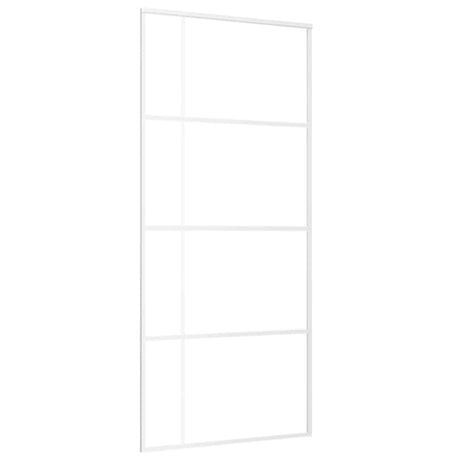 Vidaxl schuifdeur 90x205 cm mat esg-glas en aluminium wit