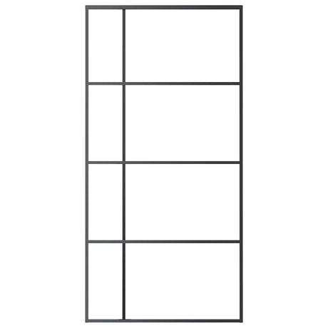 Vidaxl schuifdeur 102,5x205 cm esg-glas en aluminium zwart
