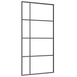 Vidaxl schuifdeur 102,5x205 cm mat esg-glas en aluminium zwart