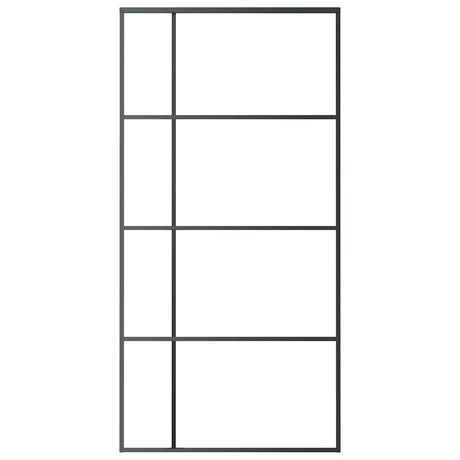 Vidaxl schuifdeur 102,5x205 cm mat esg-glas en aluminium zwart