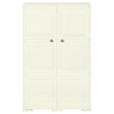 Vidaxl opbergkast hout-look 79x43x125 cm kunststof vanille-ijskleurig