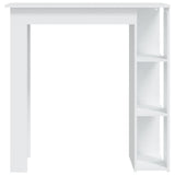Vidaxl bartafel met schap 102x50x103,5 cm bewerkt hout wit