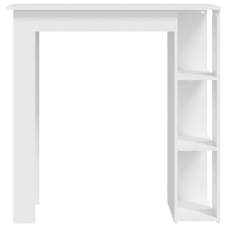 Vidaxl bartafel met schap 102x50x103,5 cm bewerkt hout wit