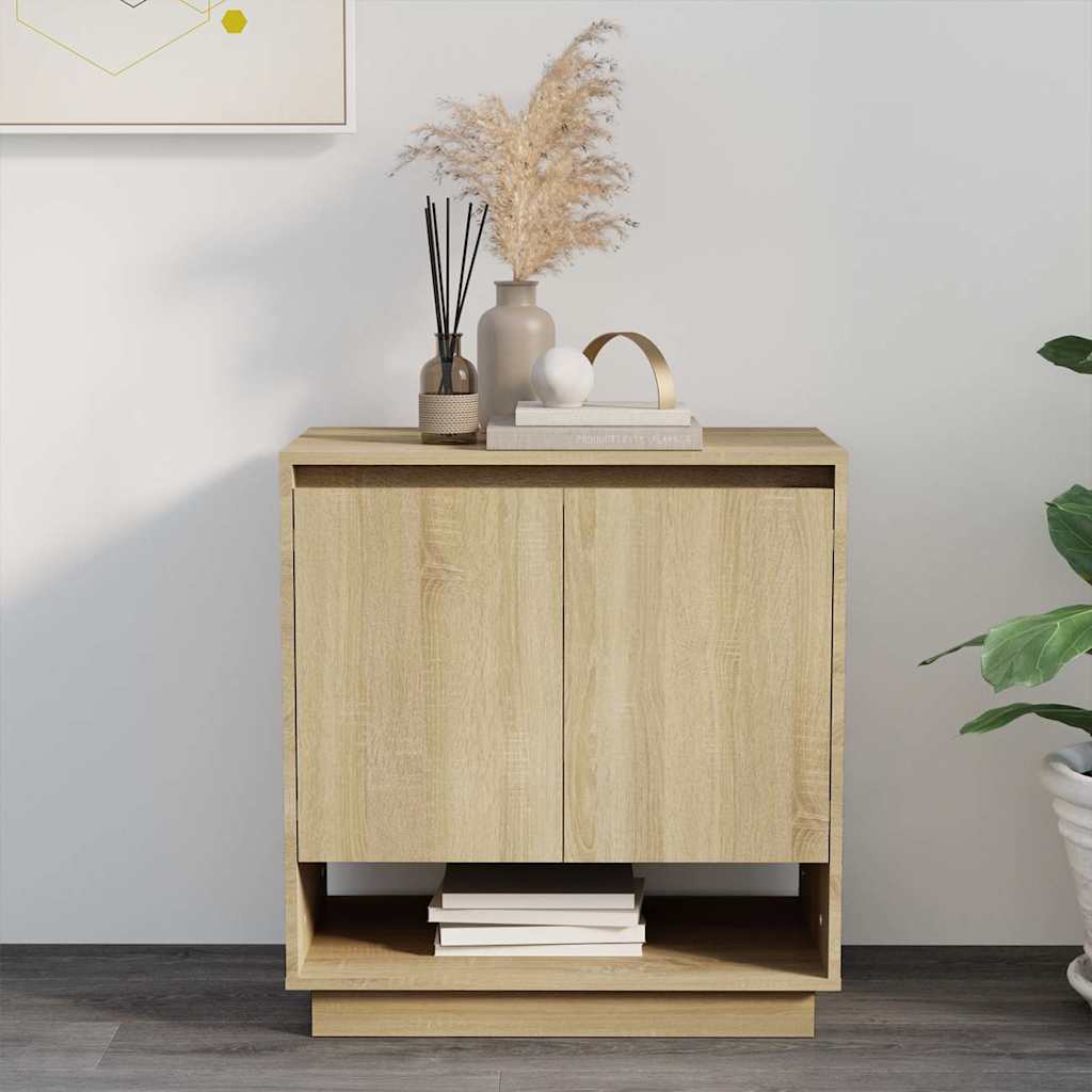 Vidaxl dressoir 70x41x75 cm bewerkt hout sonoma eikenkleurig