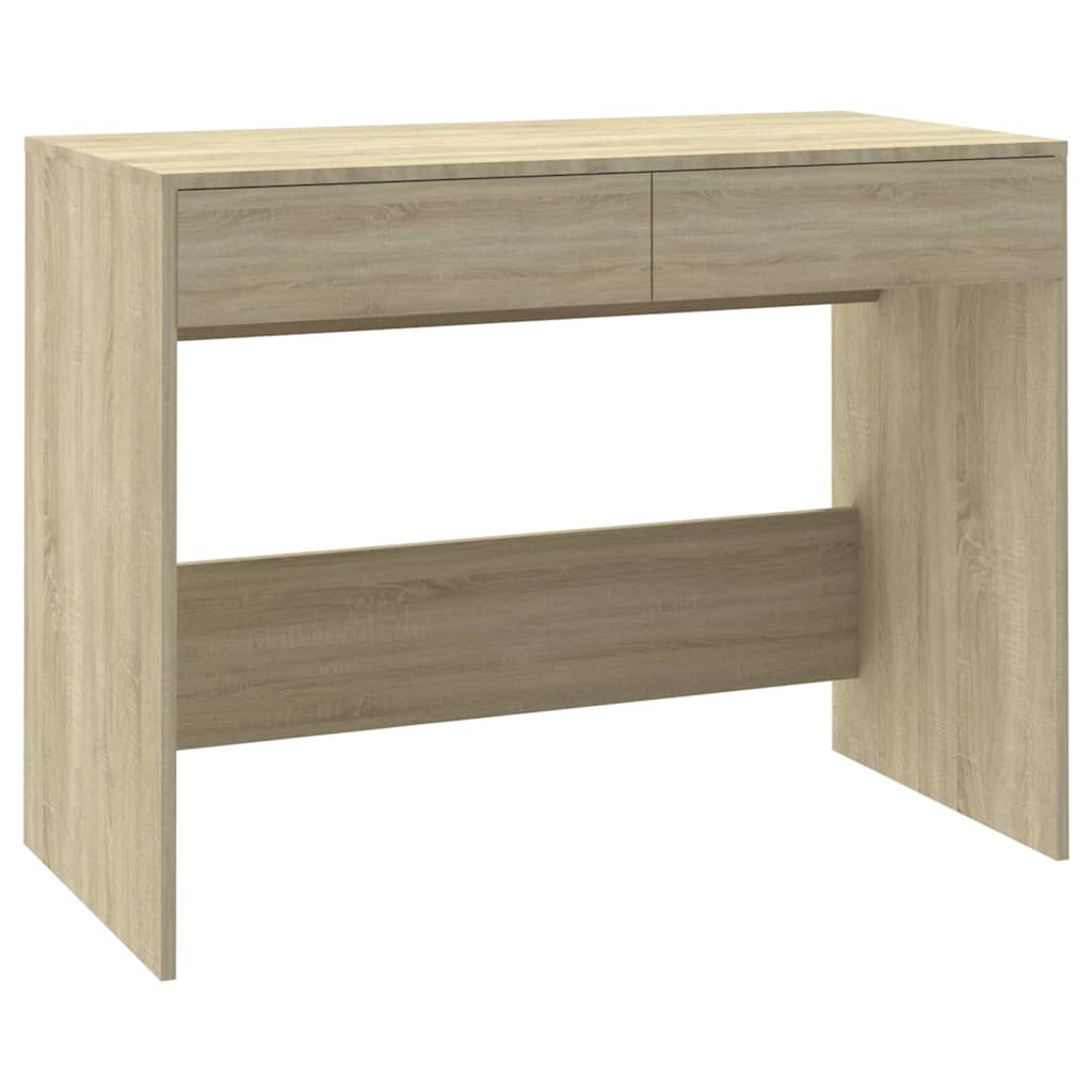 Vidaxl bureau 101x50x76,5 cm bewerkt hout sonoma eikenkleurig