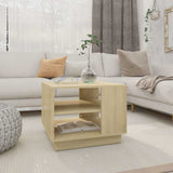 Vidaxl salontafel 55x55x43 cm bewerkt hout sonoma eikenkleurig