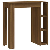 Vidaxl bartafel met schap 102x50x103,5 cm bewerkt hout bruin eiken
