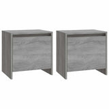 Vidaxl nachtkastjes 2 st 45x34x44,5 cm bewerkt hout grijs sonoma eiken