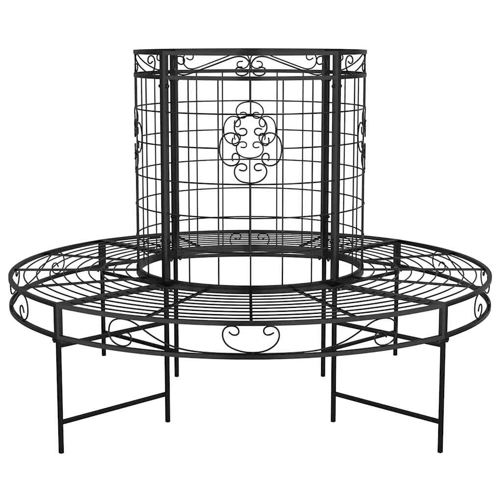 Vidaxl boombank rond ø137 cm staal zwart