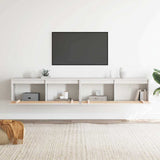 Vidaxl wandkasten 2 st 100x30x35 cm massief grenenhout wit