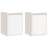 Vidaxl wandkasten 2 st 30x30x40 cm massief grenenhout wit