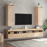Vidaxl wandkasten 2 st 30x30x100 cm massief grenenhout