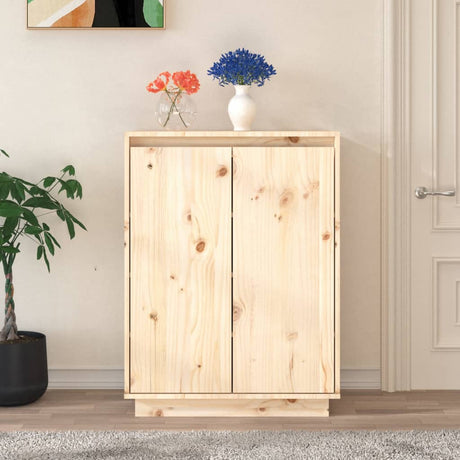Vidaxl schoenenkast 60x35x80 cm massief grenenhout