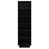 Vidaxl schoenenkast 30x34x105 cm massief grenenhout zwart