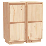 Vidaxl dressoirs 2 st 31,5x34x75 cm massief grenenhout