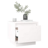 Vidaxl nachtkastje 35x34x32 cm massief grenenhout wit