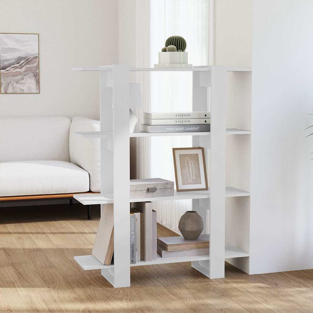 Vidaxl boekenkast kamerscherm 100x30x123,5 cm wit