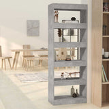 Vidaxl boekenkast kamerscherm 60x30x166 cm bewerkt hout betongrijs
