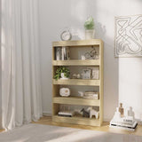 Vidaxl boekenkast kamerscherm 80x30x135 cm bewerkt hout sonoma eiken