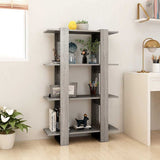 Vidaxl boekenkast kamerscherm 80x30x123,5 cm grijs sonoma eikenkleurig