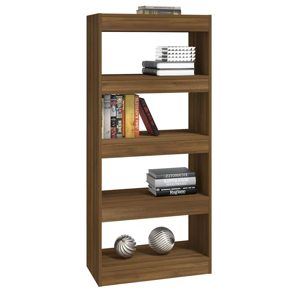 Vidaxl boekenkast kamerscherm 60x30x135 cm bewerkt hout bruineiken