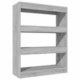 Vidaxl boekenkast kamerscherm 80x30x103 cm bewerkt hout grijs sonoma