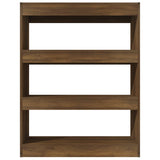 Vidaxl boekenkast kamerscherm 80x30x103 cm bewerkt hout bruin eiken