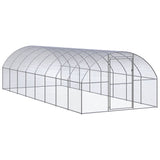 VidaXL Kippenren 3x8x2 m gegalvaniseerd staal