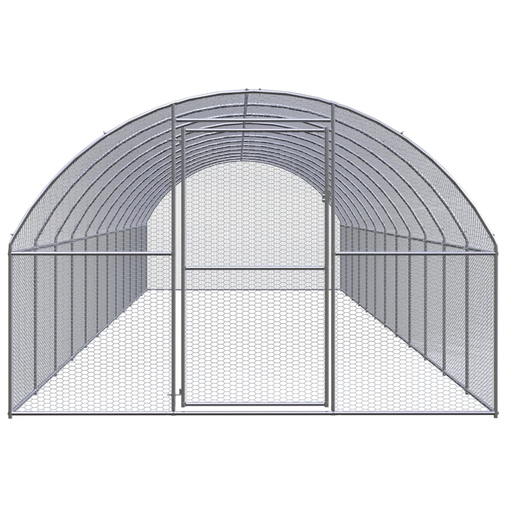 VidaXL Kippenren 3x12x2 m gegalvaniseerd staal