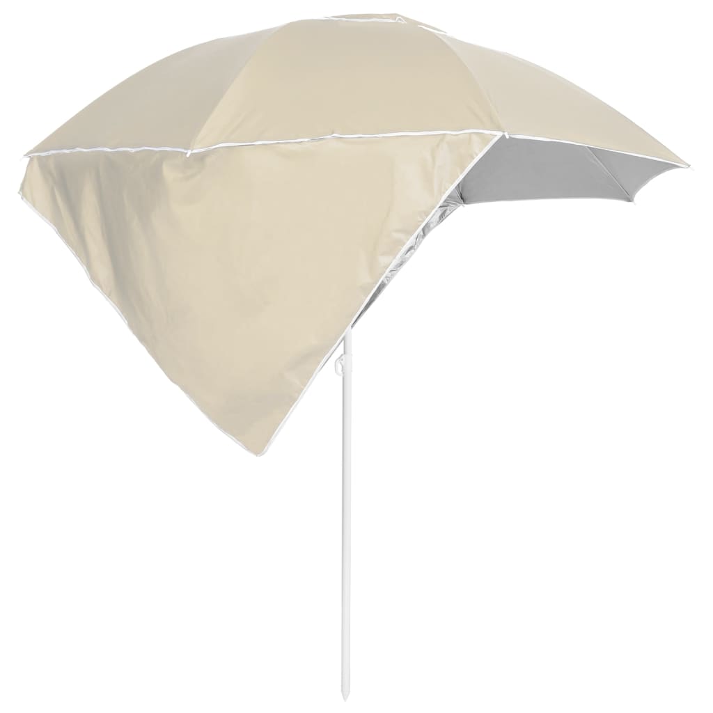 Vidaxl strandparasol met zijwanden 215 cm zandkleurig