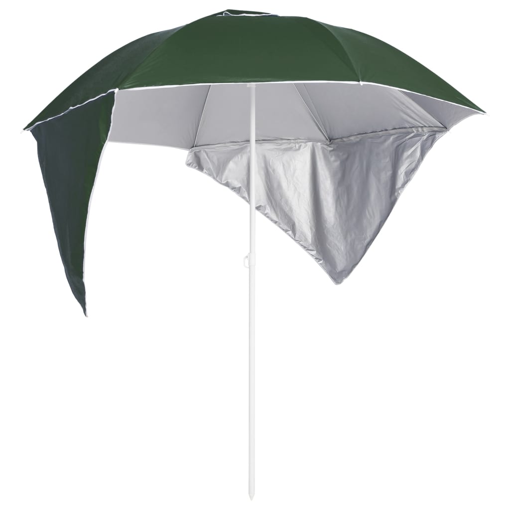 Vidaxl strandparasol met zijwanden 215 cm groen