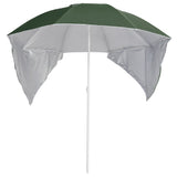 Vidaxl strandparasol met zijwanden 215 cm groen