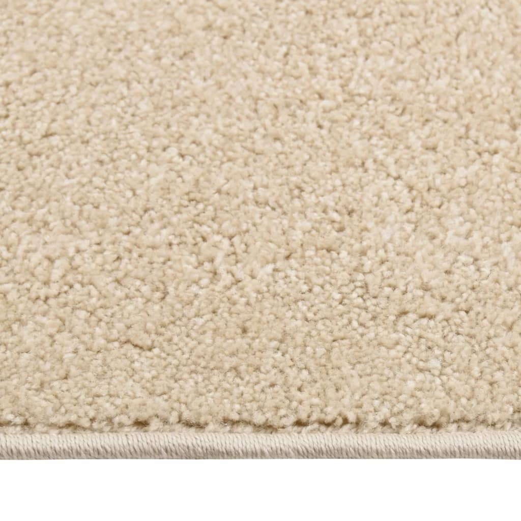 Vidaxl vloerkleed kortpolig 80x150 cm beige