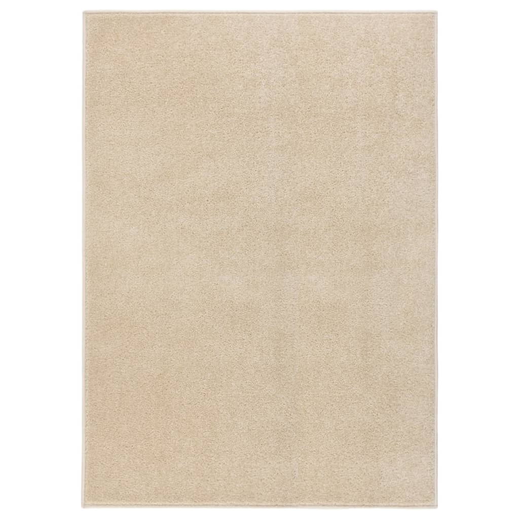 VidaXL Vloerkleed kortpolig 120x170 cm beige