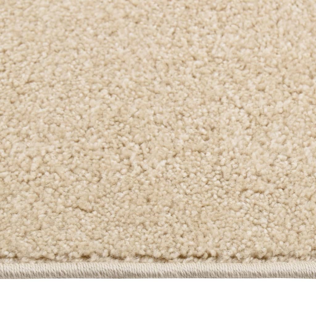 VidaXL Vloerkleed kortpolig 120x170 cm beige