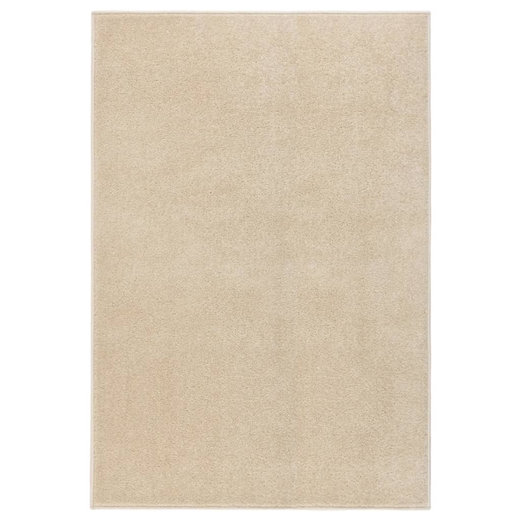 VidaXL Vloerkleed kortpolig 200x290 cm beige