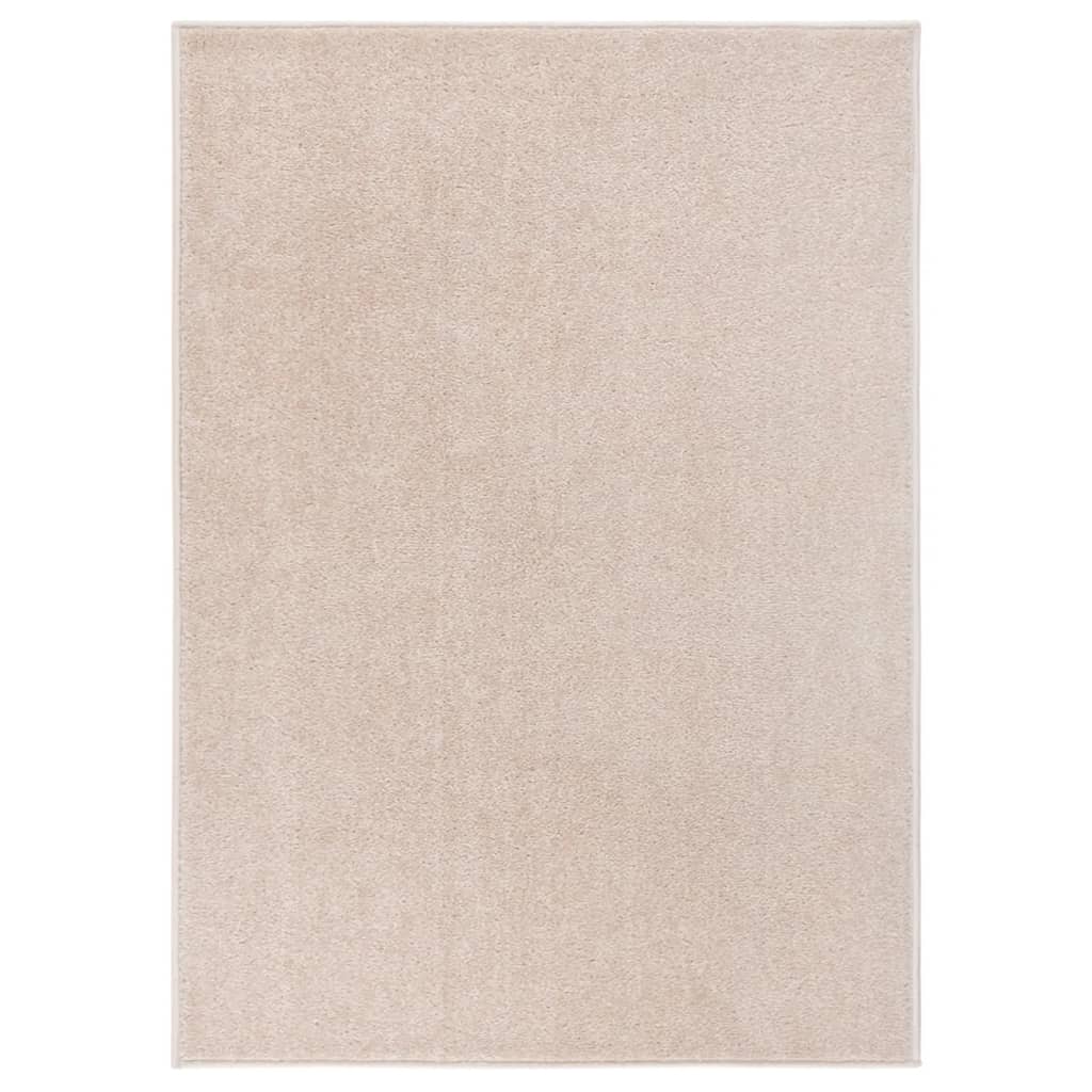 Vidaxl vloerkleed kortpolig 120x170 cm donkerbeige