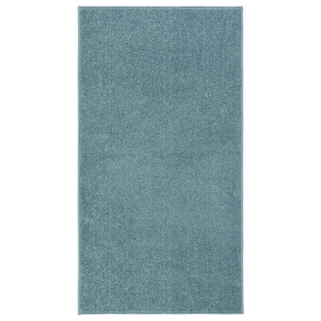 VidaXL Vloerkleed kortpolig 80x150 cm blauw