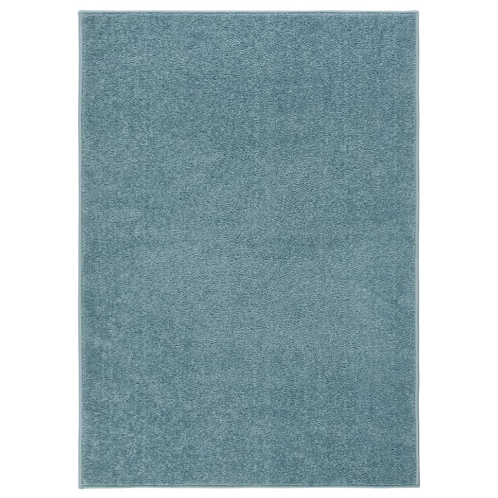 VidaXL Vloerkleed kortpolig 240x340 cm blauw