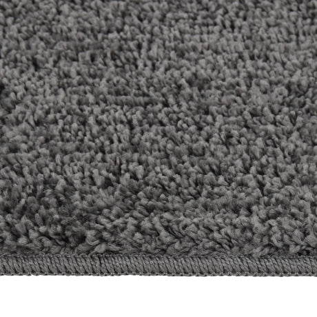Vidaxl vloerkleed shaggy anti-slip 80x150 cm donkergrijs