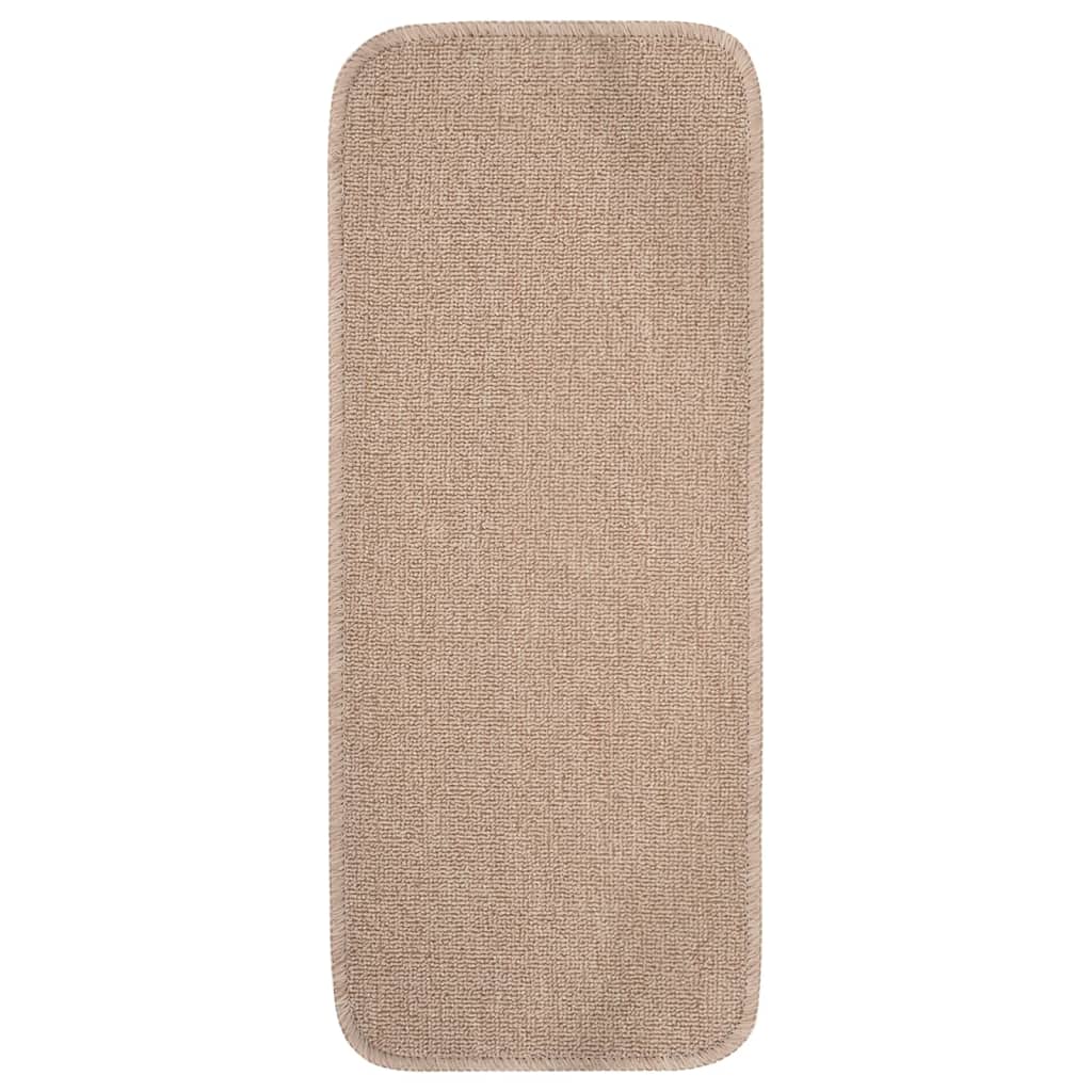 Vidaxl trapmatten 15 st anti-slip rechthoekig 60x25 cm beige