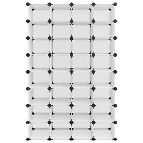 Vidaxl schoenenrek 93x36,5x140 cm polypropeen transparant