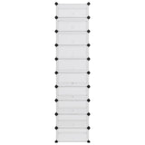 Vidaxl schoenenrek 44x32x174 cm polypropeen transparant